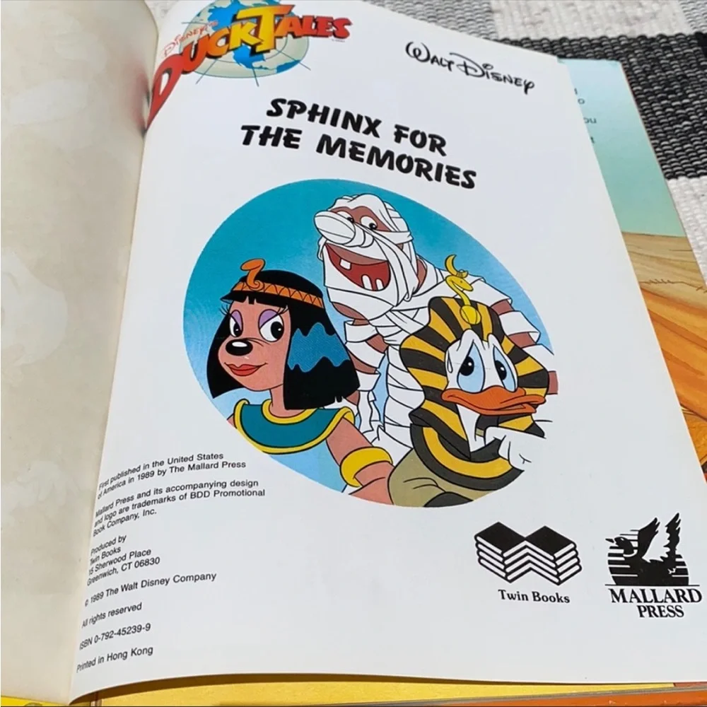 Vintage 1989 Disney DuckTales Sphinx for the Memories Sir Gyro Gearloose HC